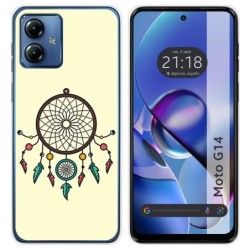 Funda Silicona para Motorola Moto G14 diseño Atrapasueños Dibujos