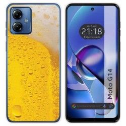 Funda Silicona para Motorola Moto G14 diseño Cerveza Dibujos