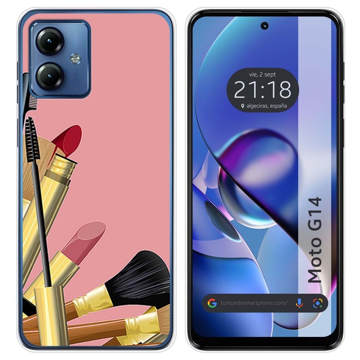 Funda Silicona para Motorola Moto G14 diseño Brochas Dibujos
