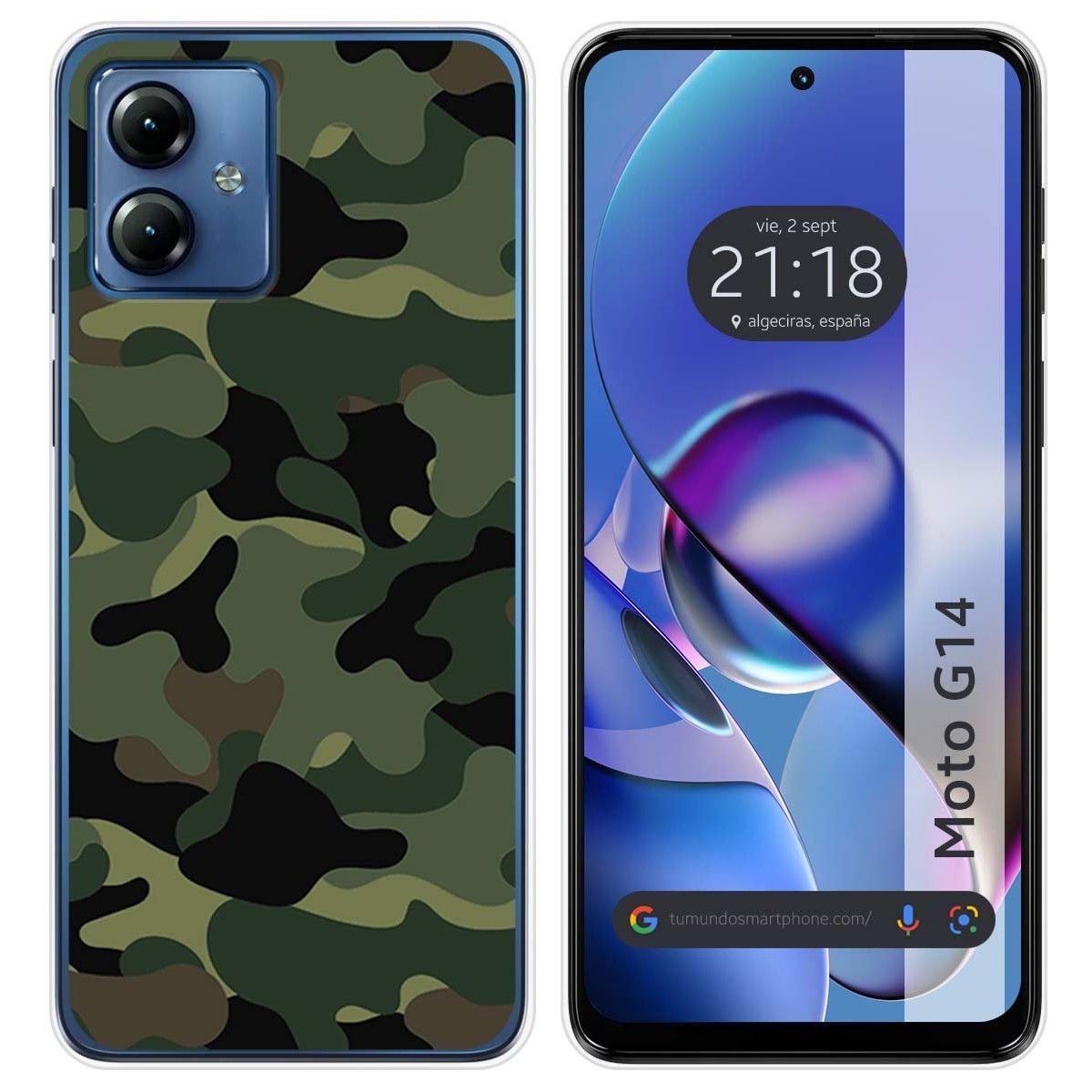 Funda Silicona para Motorola Moto G14 diseño Camuflaje Dibujos