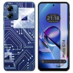 Funda Silicona para Motorola Moto G14 diseño Circuito Dibujos