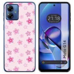 Funda Silicona para Motorola Moto G14 diseño Flores Dibujos