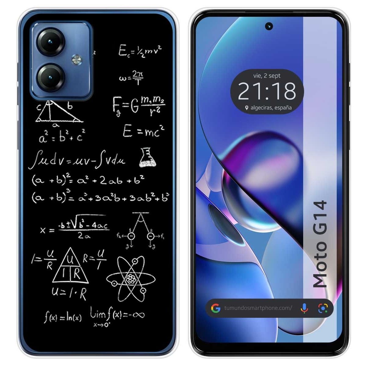 Funda Silicona para Motorola Moto G14 diseño Formulas Dibujos