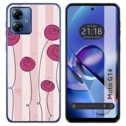 Funda Silicona para Motorola Moto G14 diseño Flores Vintage Dibujos