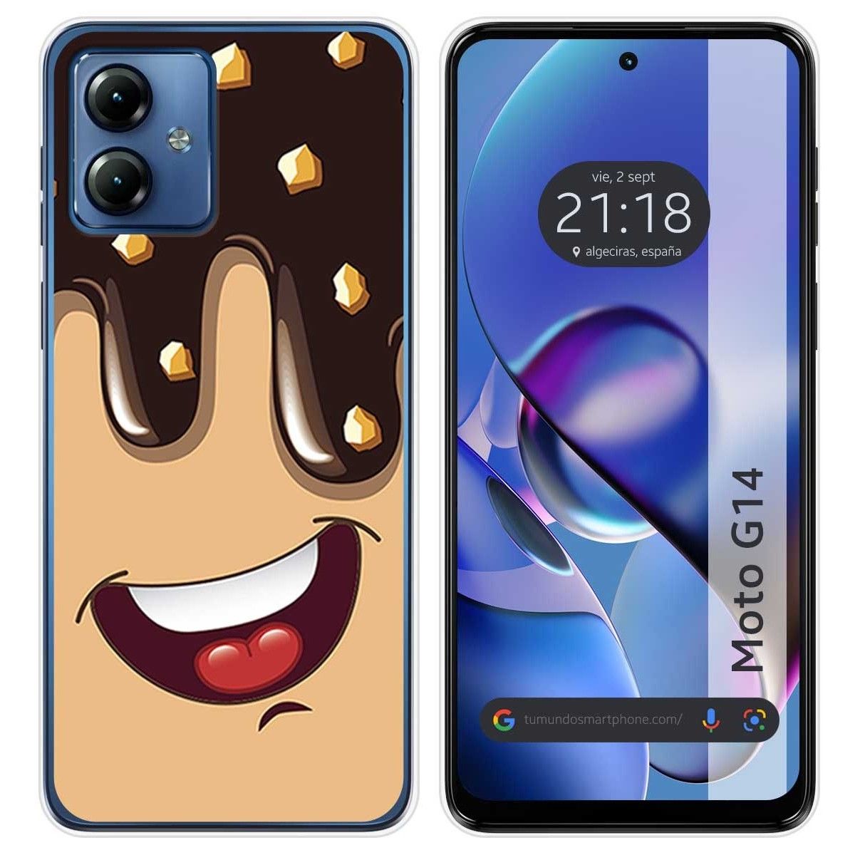 Funda Silicona para Motorola Moto G14 diseño Helado Chocolate Dibujos