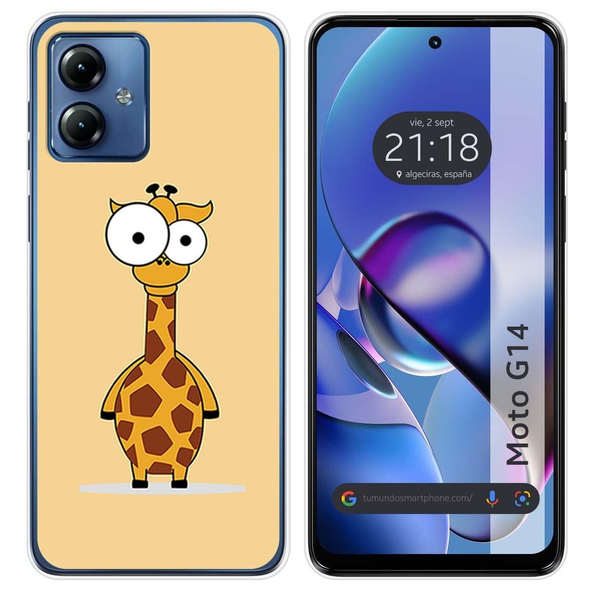 Funda Silicona para Motorola Moto G14 diseño Jirafa Dibujos