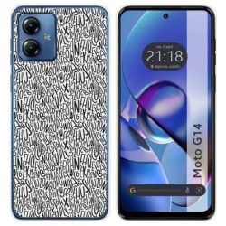 Funda Silicona para Motorola Moto G14 diseño Letras Dibujos