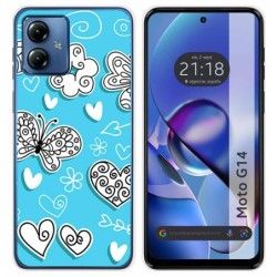 Funda Silicona para Motorola Moto G14 diseño Mariposas Dibujos