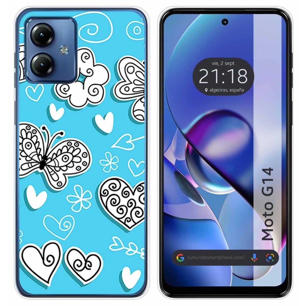Funda Silicona para Motorola Moto G14 diseño Mariposas Dibujos