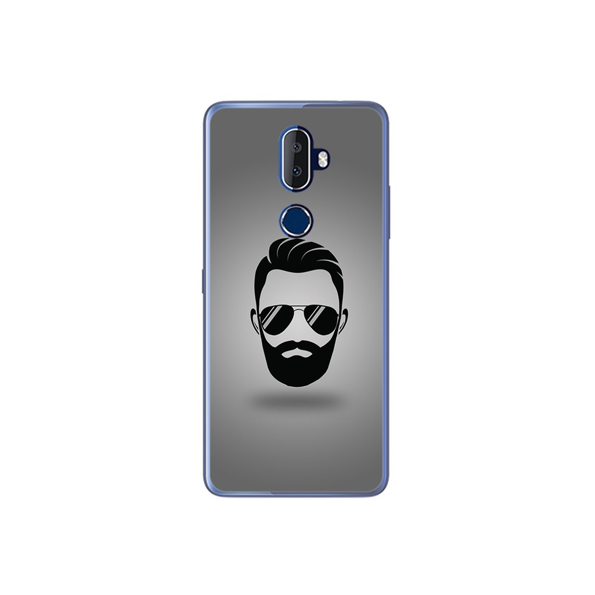 Funda Gel Tpu para Alcatel 3V Diseño Barba Dibujos