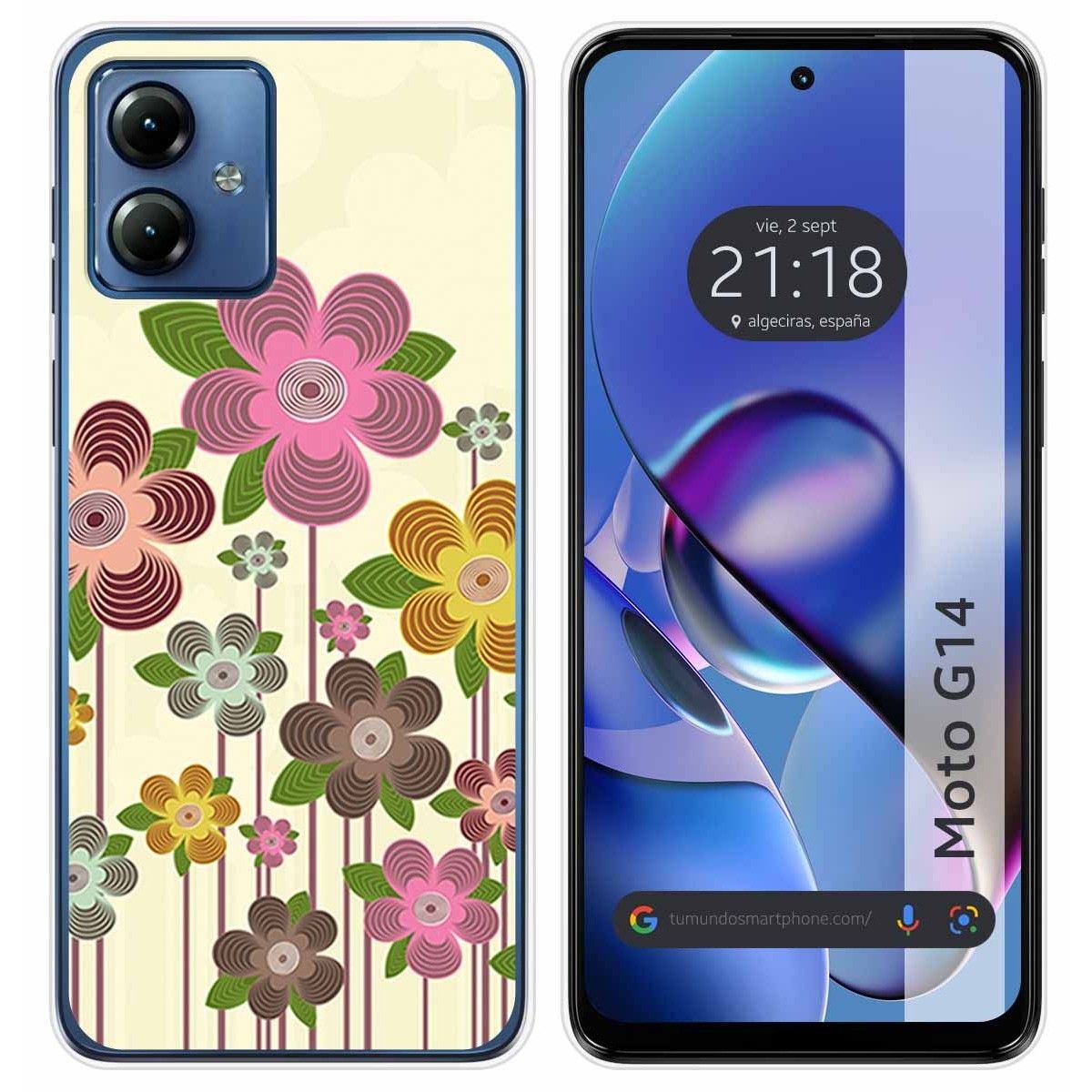 Funda Silicona para Motorola Moto G14 diseño Primavera En Flor Dibujos