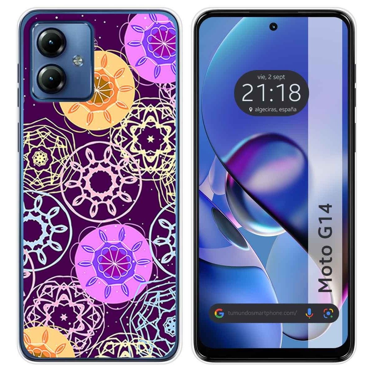 Funda Silicona para Motorola Moto G14 diseño Radial Dibujos