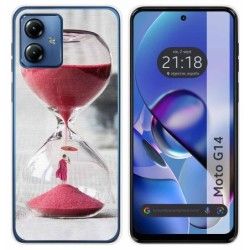 Funda Silicona para Motorola Moto G14 diseño Reloj Dibujos
