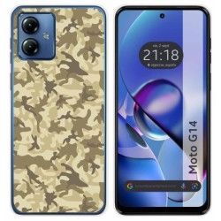 Funda Silicona para Motorola Moto G14 diseño Sand Camuflaje Dibujos