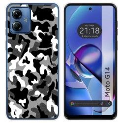 Funda Silicona para Motorola Moto G14 diseño Snow Camuflaje Dibujos