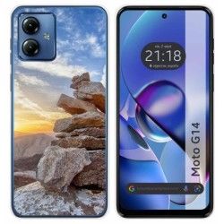 Funda Silicona para Motorola Moto G14 diseño Sunset Dibujos
