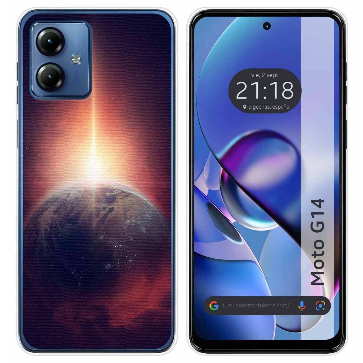 Funda Silicona para Motorola Moto G14 diseño Tierra Dibujos