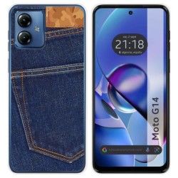 Funda Silicona para Motorola Moto G14 diseño Vaquero Dibujos