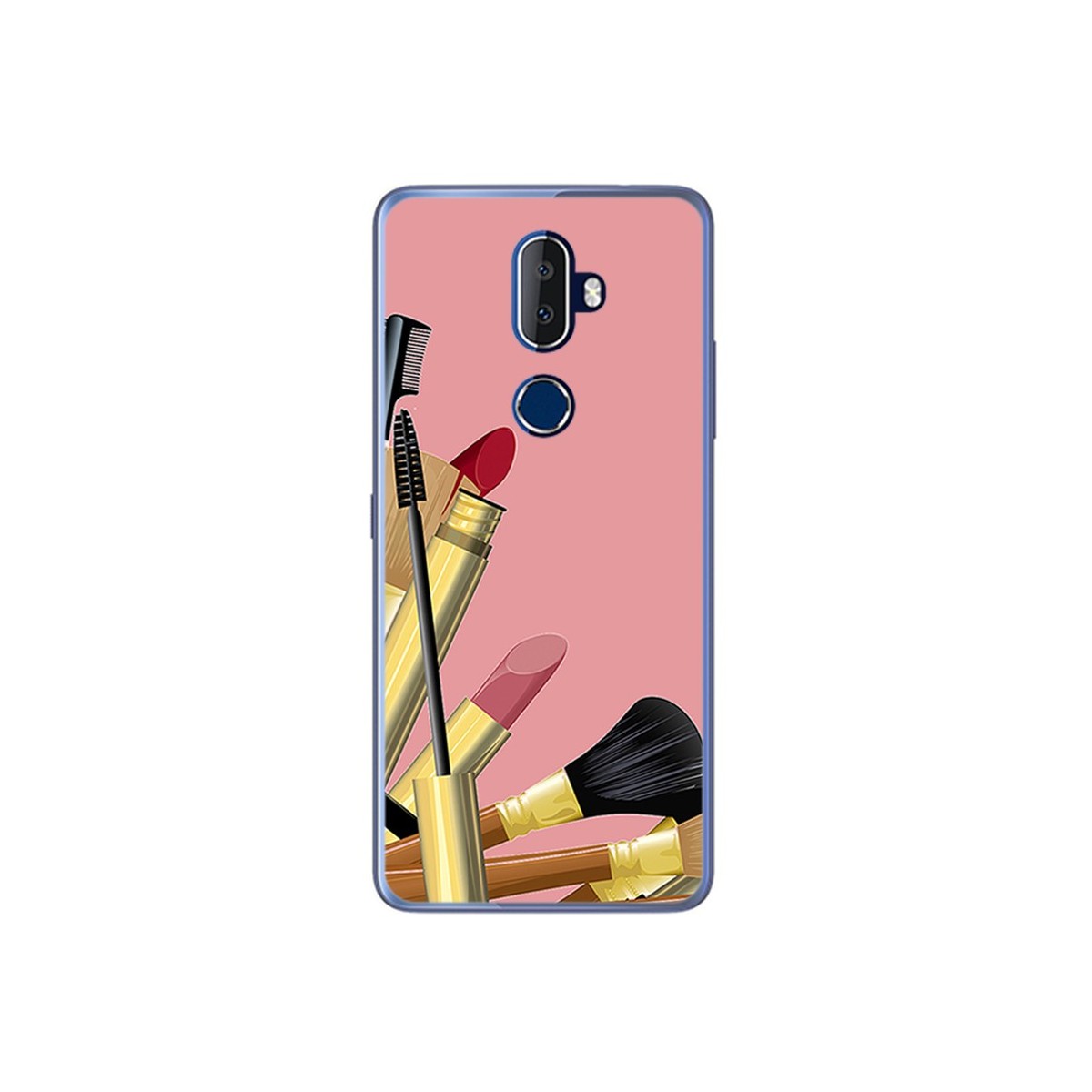 Funda Gel Tpu para Alcatel 3V Diseño Brochas Dibujos