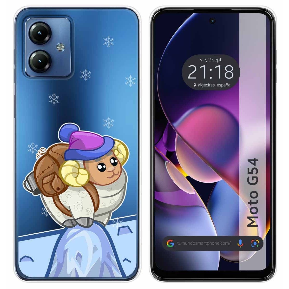Funda Silicona Transparente para Motorola Moto G54 5G diseño Cabra Dibujos