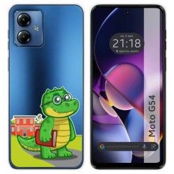 Funda Silicona Transparente para Motorola Moto G54 5G diseño Coco Dibujos