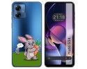 Funda Silicona Transparente para Motorola Moto G54 5G diseño Conejo Dibujos