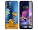 Funda Silicona Transparente para Motorola Moto G54 5G diseño Jirafa Dibujos