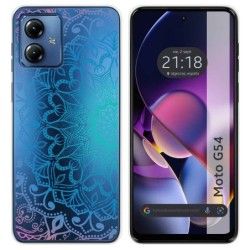 Funda Silicona Transparente para Motorola Moto G54 5G diseño Mandala Dibujos