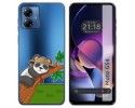 Funda Silicona Transparente para Motorola Moto G54 5G diseño Panda Dibujos