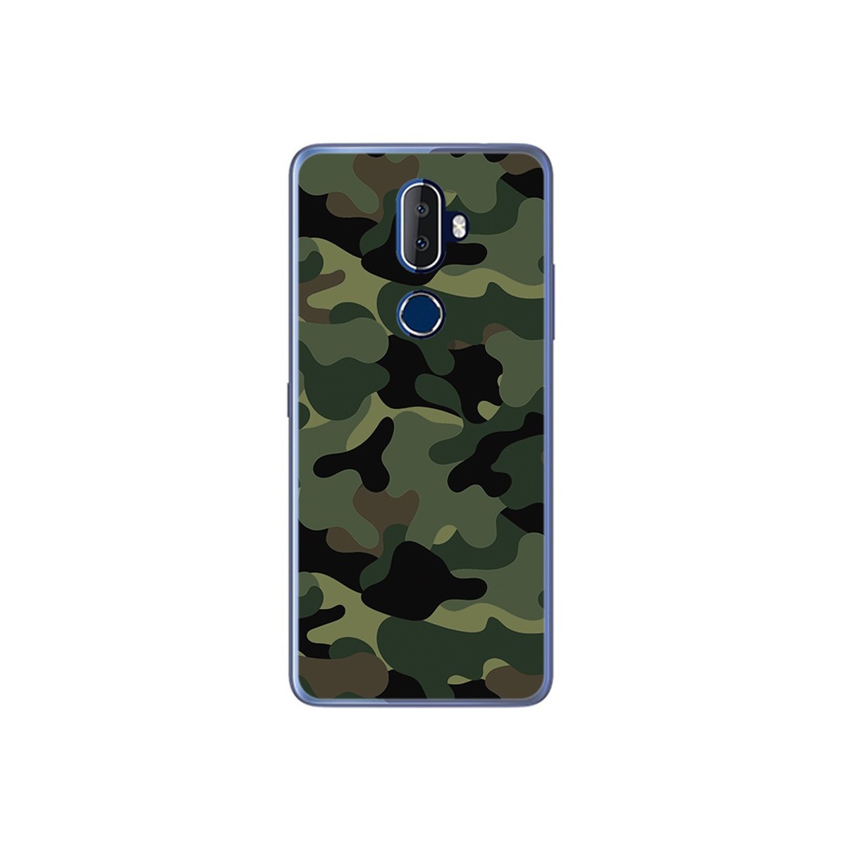 Funda Gel Tpu para Alcatel 3V Diseño Camuflaje Dibujos
