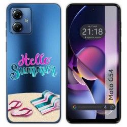 Funda Silicona Transparente para Motorola Moto G54 5G diseño Summer Dibujos