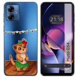 Funda Silicona Transparente para Motorola Moto G54 5G diseño Suricata Dibujos