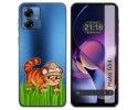 Funda Silicona Transparente para Motorola Moto G54 5G diseño Tigre Dibujos
