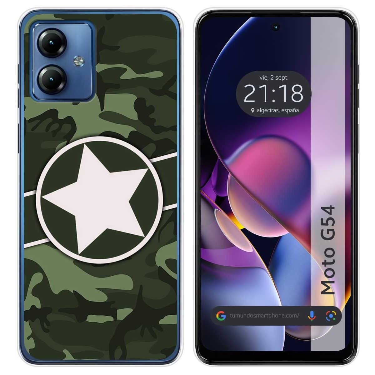Funda Silicona para Motorola Moto G54 5G diseño Camuflaje 01 Dibujos