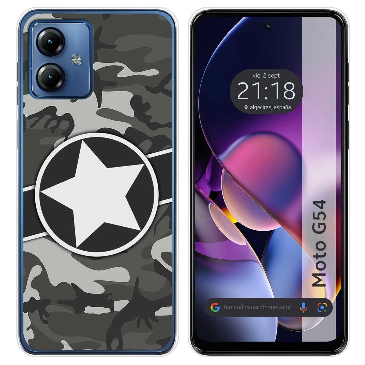 Funda Silicona para Motorola Moto G54 5G diseño Camuflaje 02 Dibujos