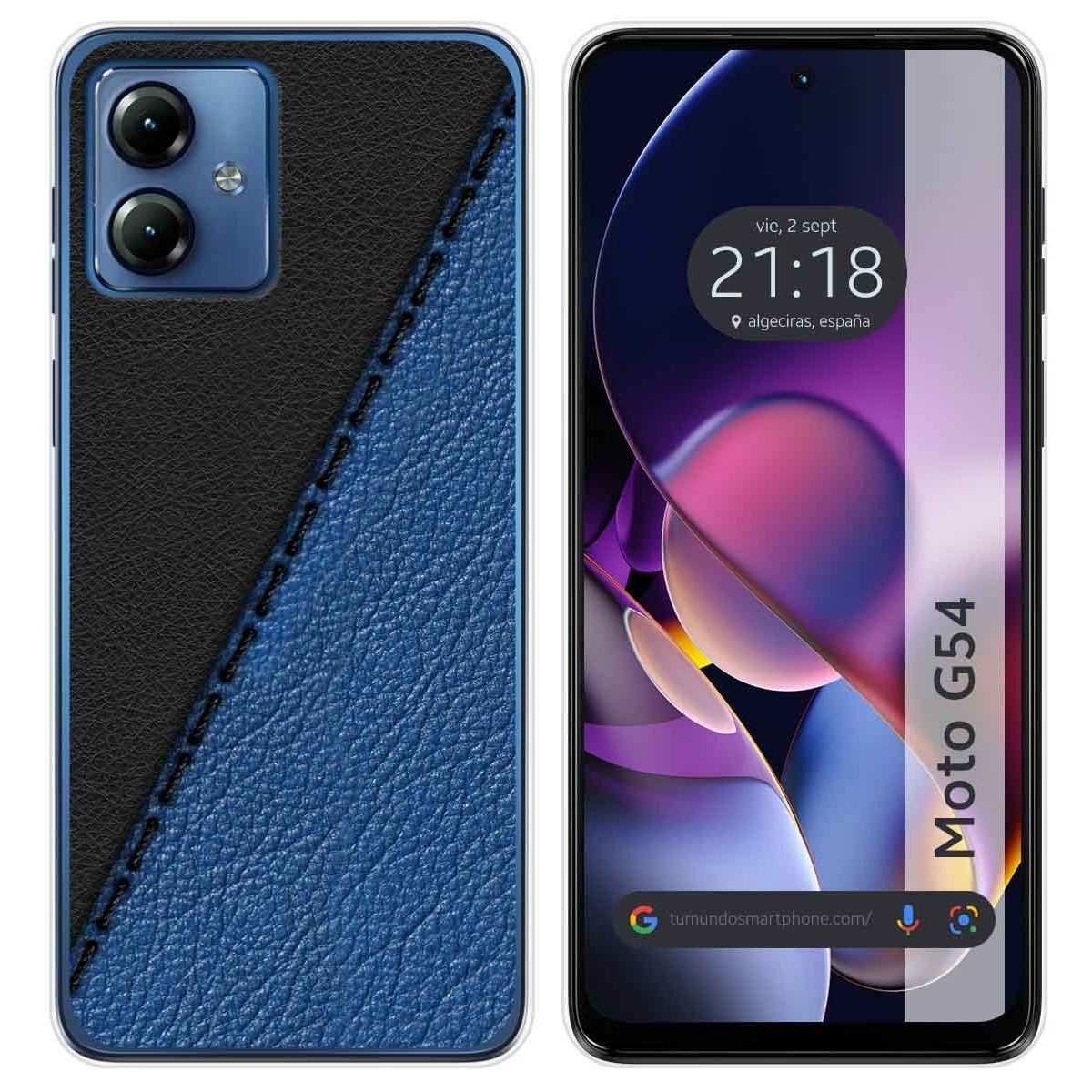 Funda Silicona para Motorola Moto G54 5G diseño Cuero 02 Dibujos