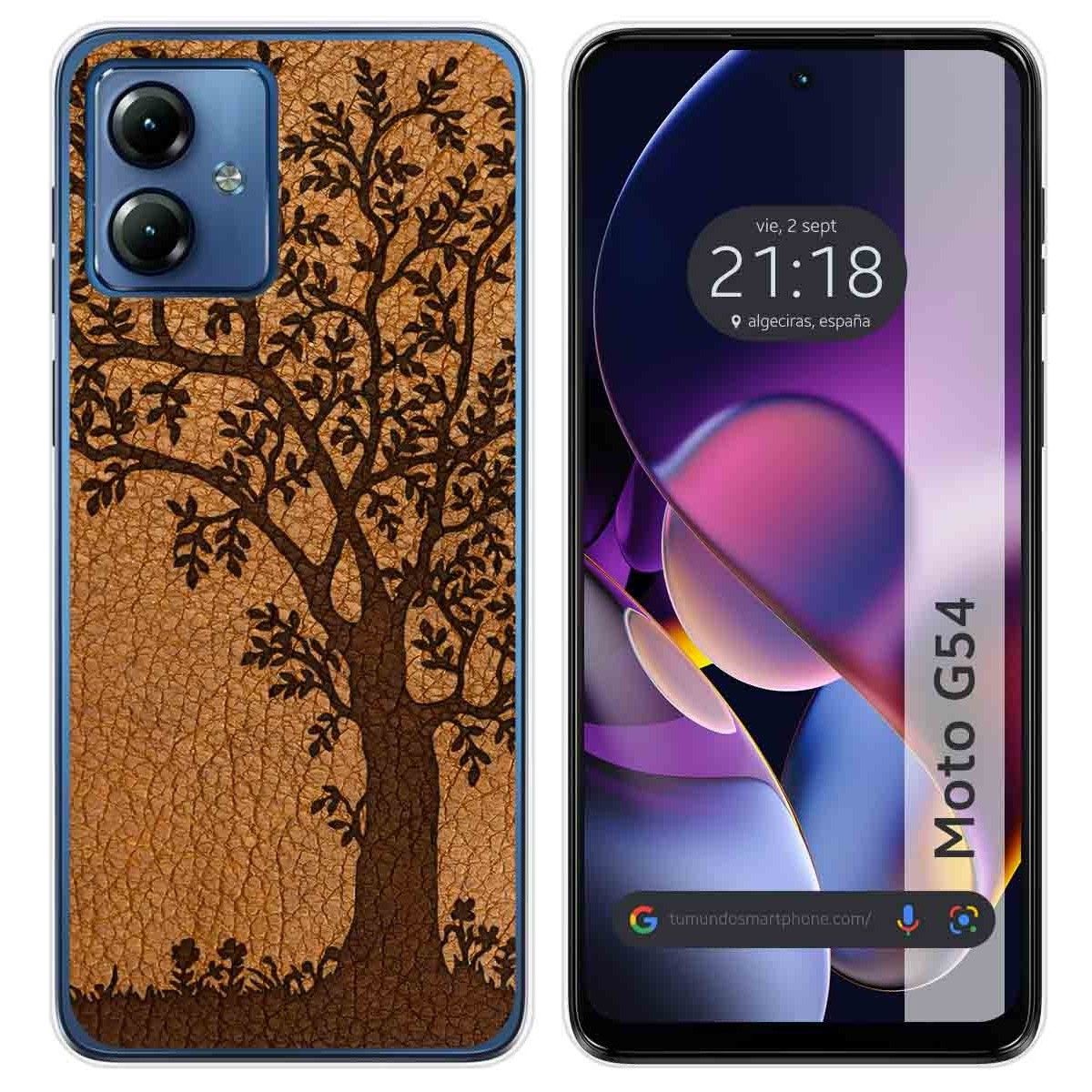 Funda Silicona para Motorola Moto G54 5G diseño Cuero 03 Dibujos