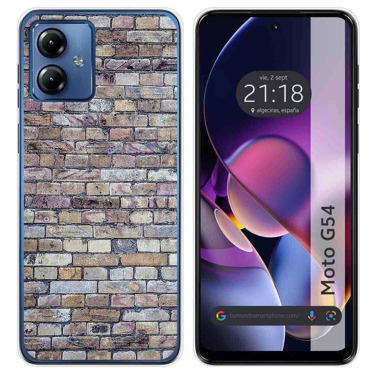 Funda Silicona para Motorola Moto G54 5G diseño Ladrillo 02 Dibujos