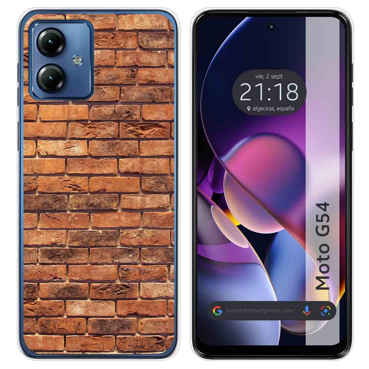 Funda Silicona para Motorola Moto G54 5G diseño Ladrillo 04 Dibujos