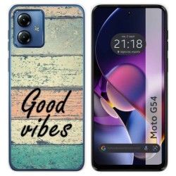 Funda Silicona para Motorola Moto G54 5G diseño Madera 01 Dibujos
