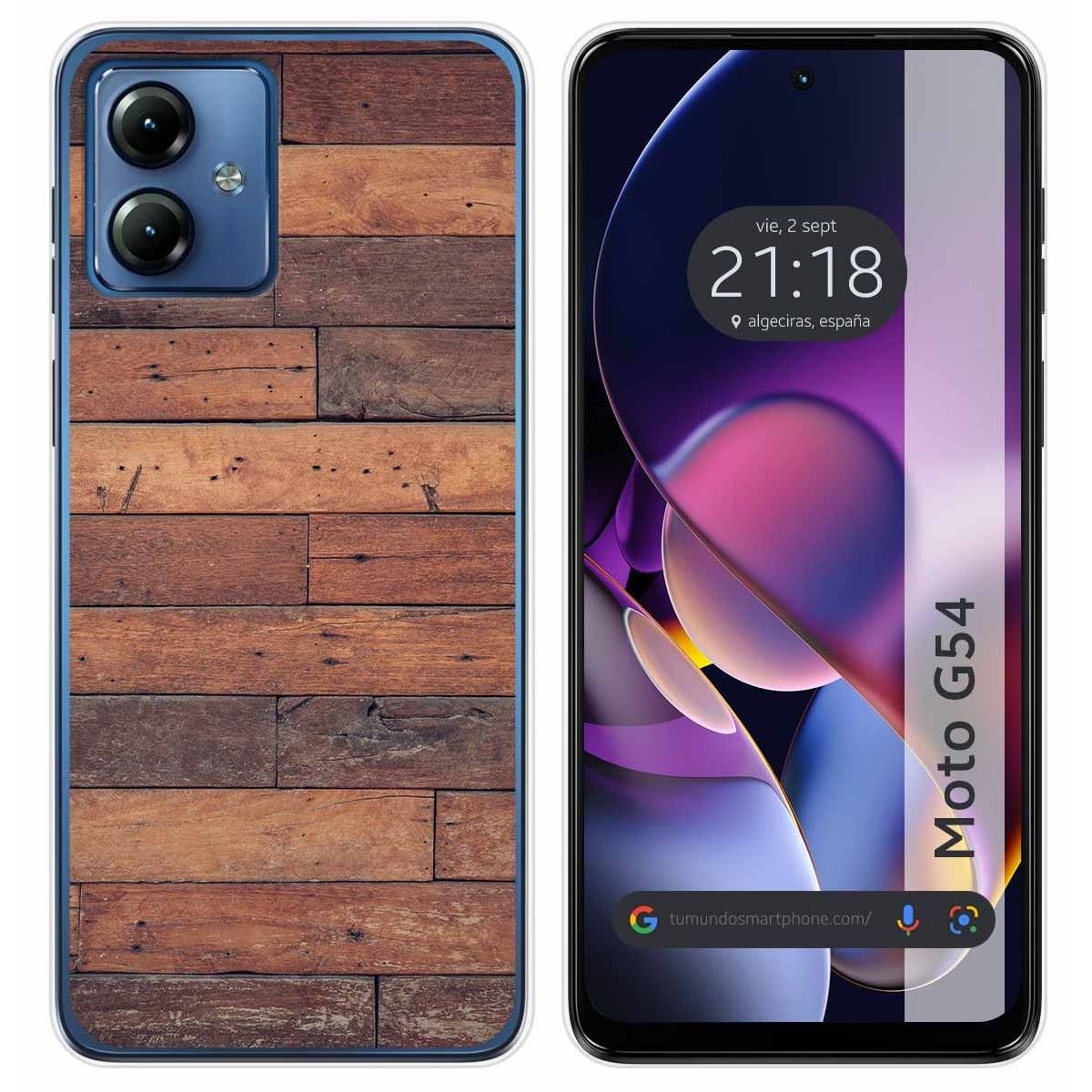 Funda Silicona para Motorola Moto G54 5G diseño Madera 03 Dibujos