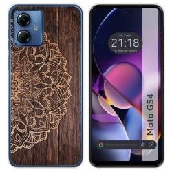 Funda Silicona para Motorola Moto G54 5G diseño Madera 06 Dibujos
