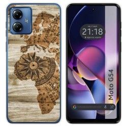 Funda Silicona para Motorola Moto G54 5G diseño Madera 07 Dibujos