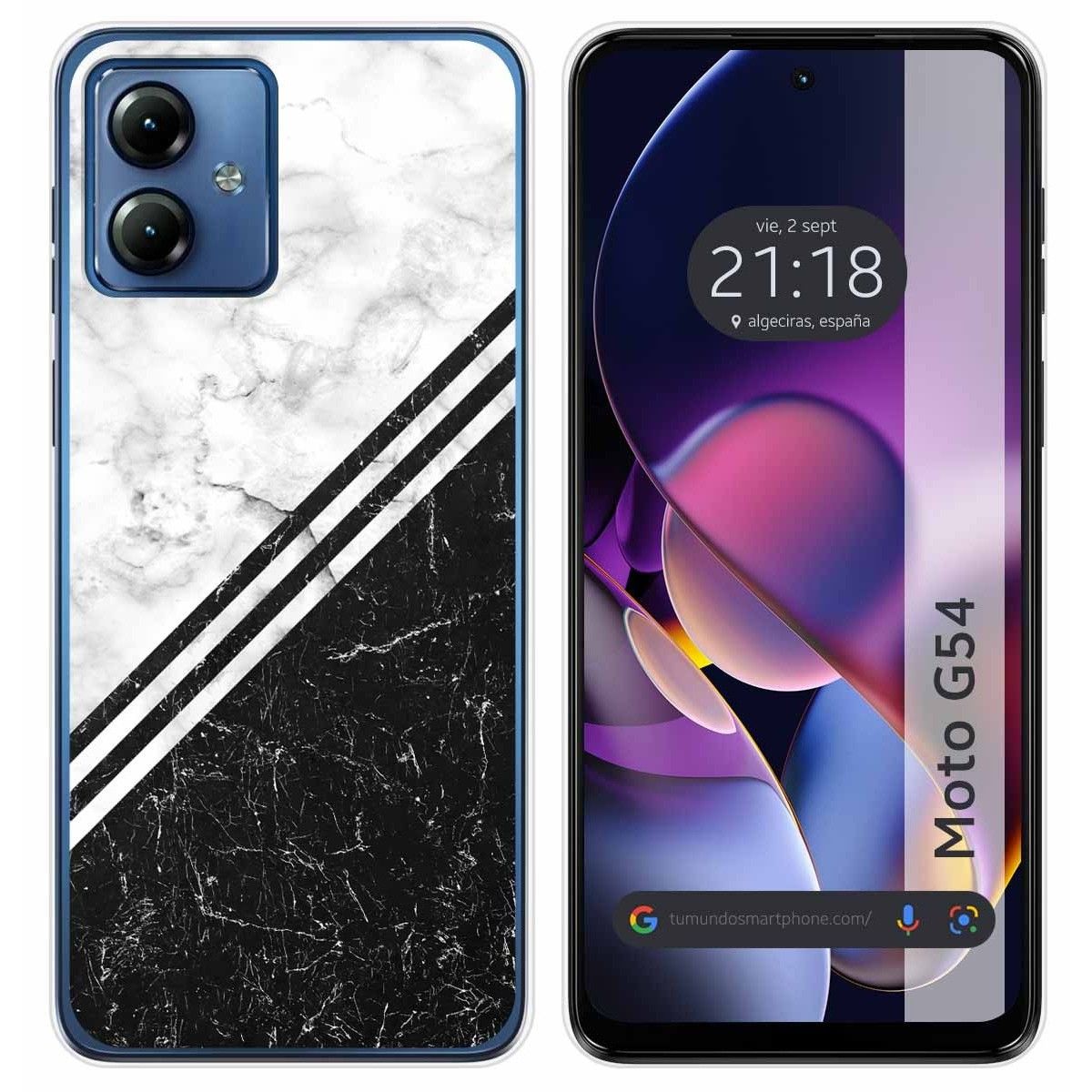 Funda Silicona para Motorola Moto G54 5G diseño Mármol 01 Dibujos