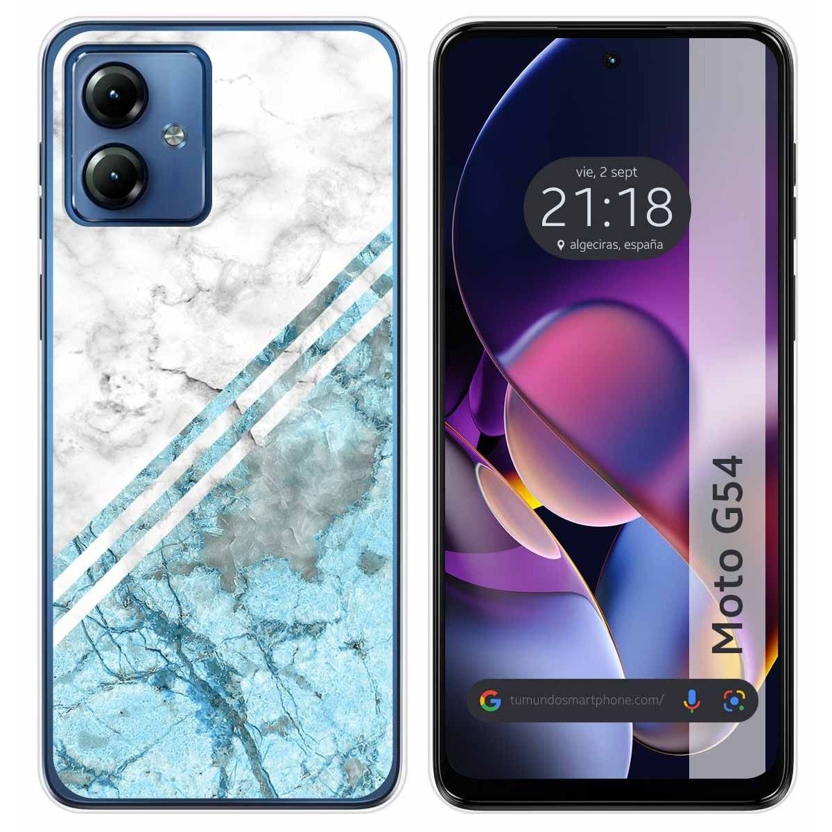 Funda Silicona para Motorola Moto G54 5G diseño Mármol 02 Dibujos