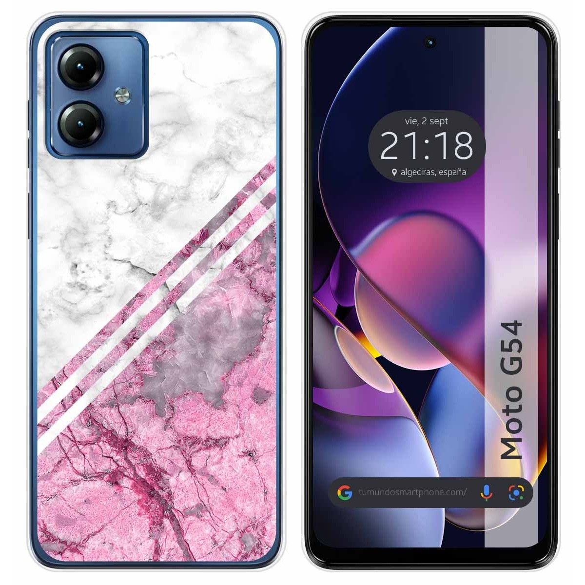 Funda Silicona para Motorola Moto G54 5G diseño Mármol 03 Dibujos