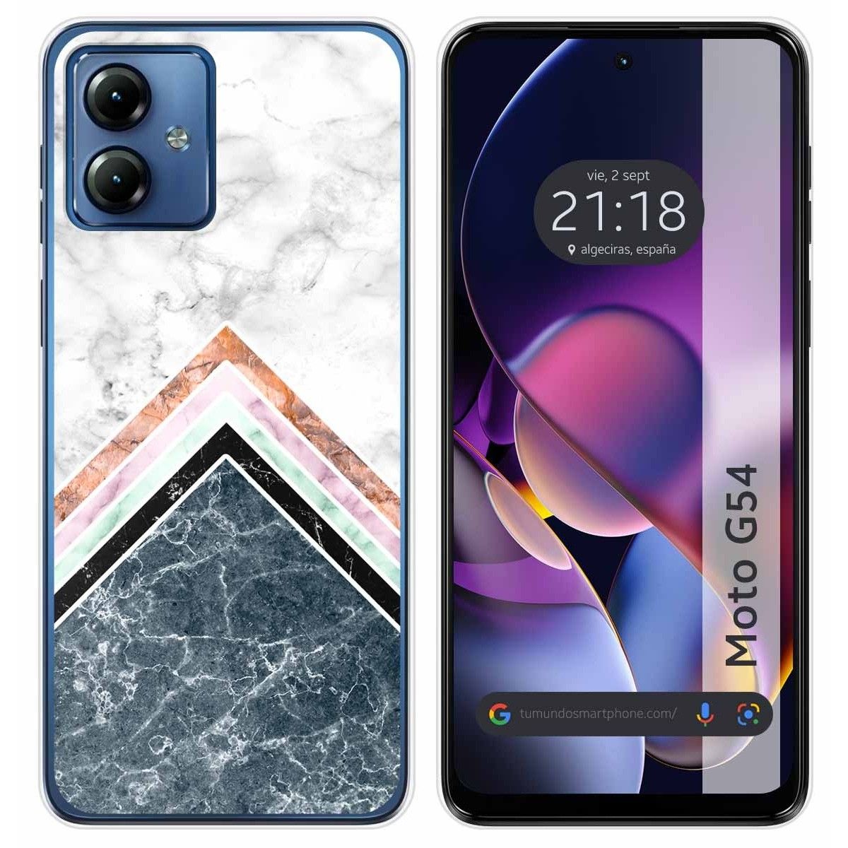 Funda Silicona para Motorola Moto G54 5G diseño Mármol 05 Dibujos