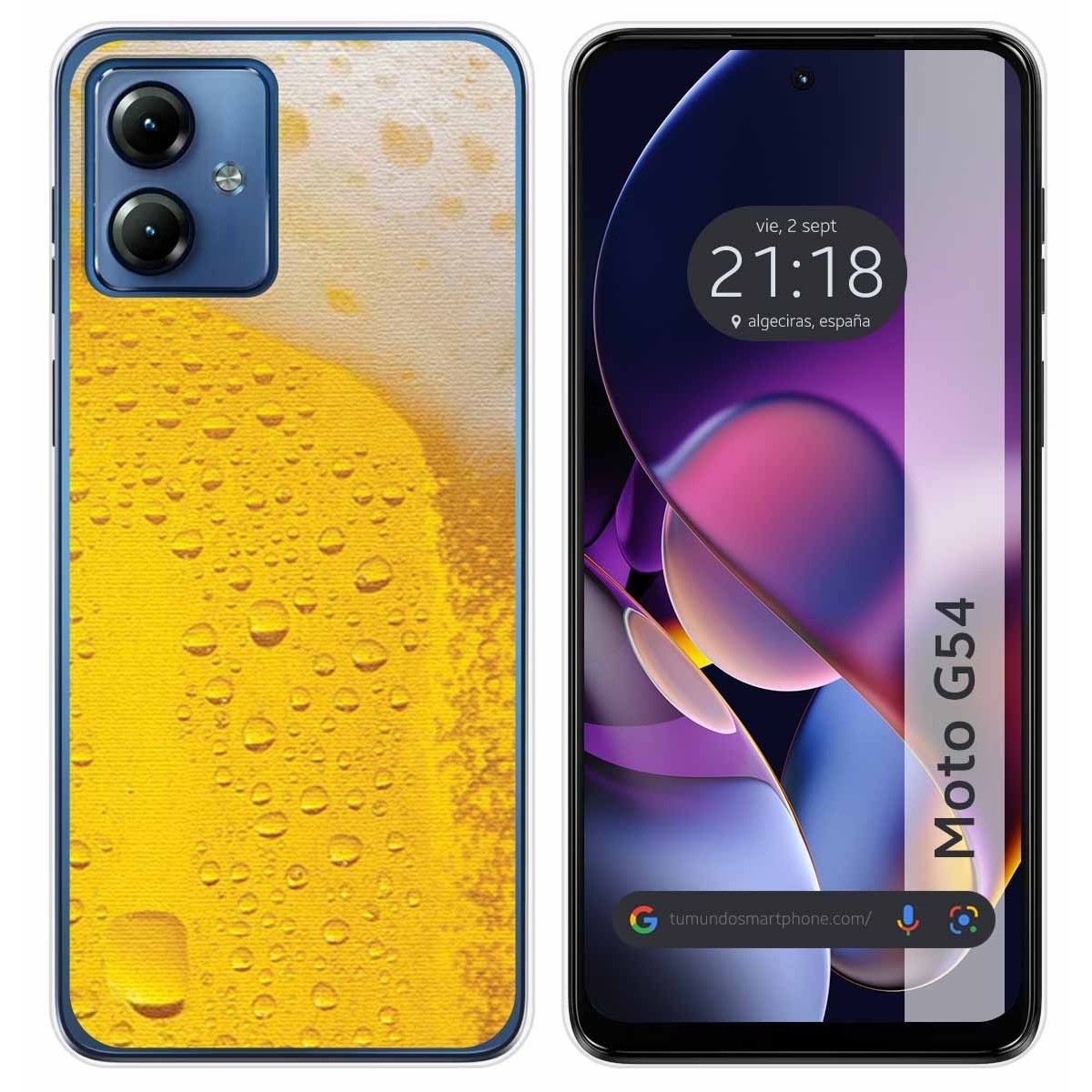 Funda Silicona para Motorola Moto G54 5G diseño Cerveza Dibujos