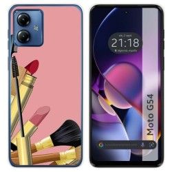 Funda Silicona para Motorola Moto G54 5G diseño Brochas Dibujos