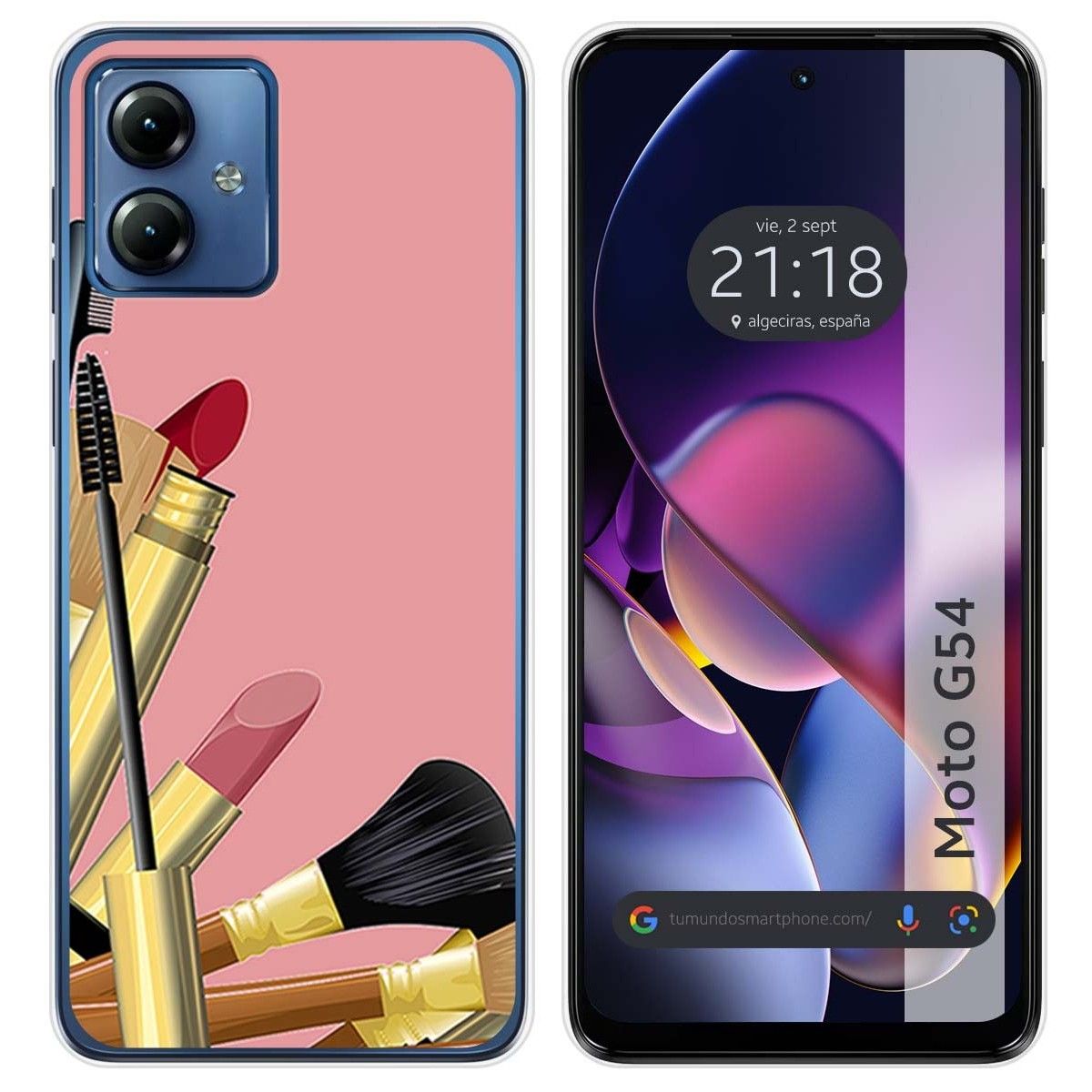 Funda Silicona para Motorola Moto G54 5G diseño Brochas Dibujos